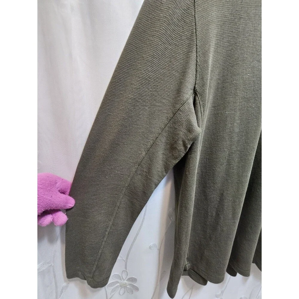 Magellan Outdoors Mens 2XL Green Sweater Ribbed Stretchy Classic Fit Lightweight